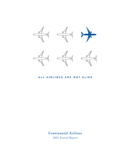 Continental Airlines, Inc. 2002 Annual Report