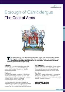 Borough of Carrickfergus the Coat of Arms