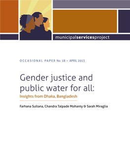 Gender Justice and Public Water for All: Insights from Dhaka, Bangladesh