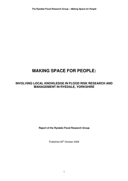 Making Space for People