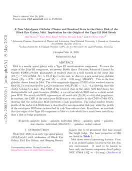 A New Metal-Poor Globular Cluster and Resolved Stars in the Outer