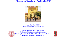Research Update on Adult ME/CFS”