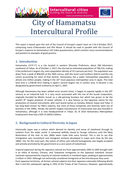 City of Hamamatsu Intercultural Profile