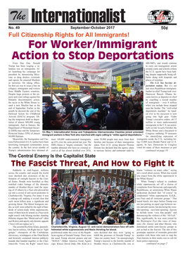 For Worker/Immigrant Action to Stop Deportations