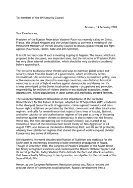 LETTER UN Security Council