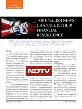 Top English News Channel & Their Financial Resurgence