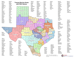 Trauma Service Areas with RAC Names