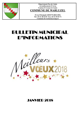 Bulletin Municipal Janvier 2018