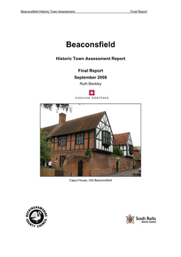 Beaconsfield Historic Town Assessment Final Report