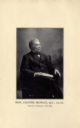 Sir Oliver Mowat, a Biographical Sketch