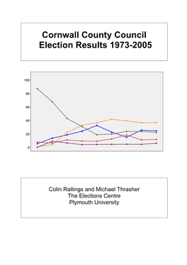 Cornwall County Council Election Results 1973-2005