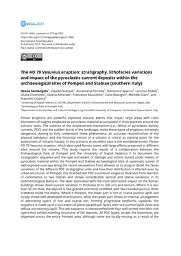 The AD 79 Vesuvius Eruption