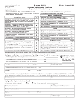 Connecticut State Tax Form