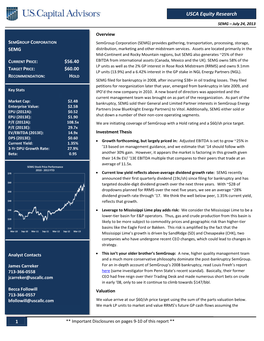 USCA Equity Research