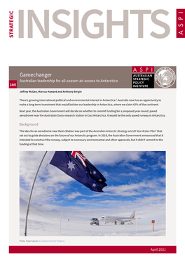 Gamechanger: Australian Leadership for All-Season Air Access to Antarctica 3