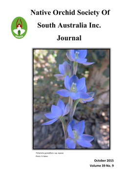 Native Orchid Society of South Australia Inc. Journal