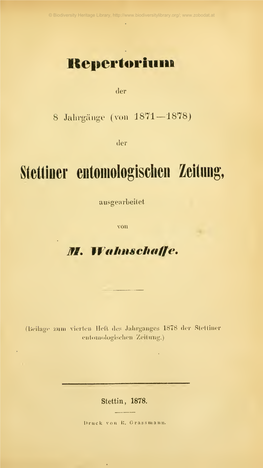 Entomologische Zeitung