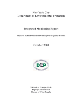 Integrated Monitoring Report, DWQC 2003