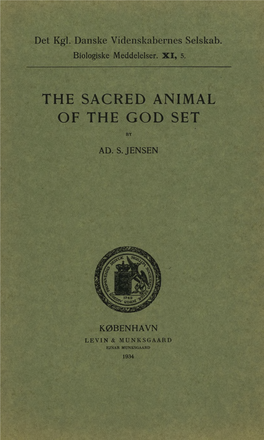 The Sacred Animal of the God Set