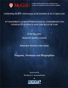 4 Th Manfred Lachs International Conference