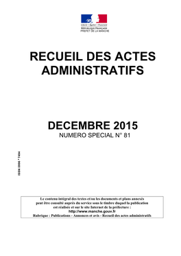 Recueil Des Actes Administratifs