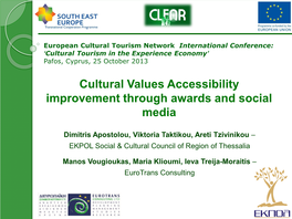 Cultural Values Accessibility Awards Soc[...]