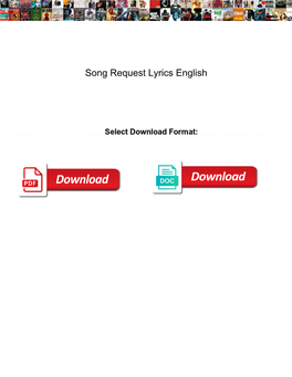 Song Request Lyrics English