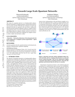 Towards Large-Scale Quantum Networks