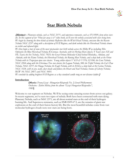Star Birth Nebula