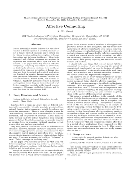 A Ective Computing