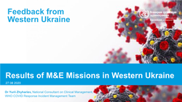 Feedback from Western Ukraine