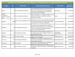 Pennsylvania's 2009 ARRA Planned Highway and Bridge