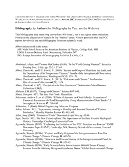 Bibliography by Author (For Bibliography by Year, See the Website)