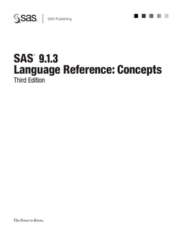 SAS 9.1.3 Language Reference: Concepts, Third Edition