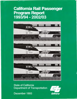 California Rail Passenger Program Report 1993/94 - 2002/03