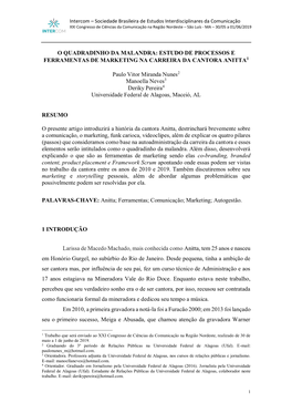 Trabalho Da Cantora Entre Os Anos De 2010 E 2019