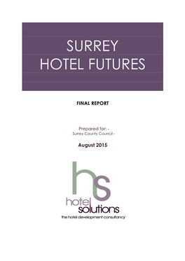 Surrey Hotel Futures Study- Final Report