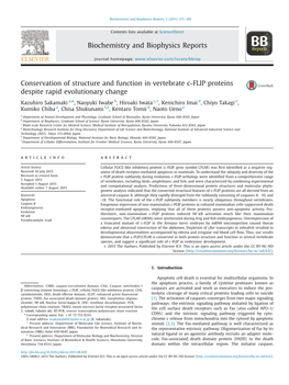 Conservation of Structure and Function in Vertebrate C-FLIP Proteins Despite Rapid Evolutionary Change