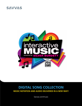 Digital Song Collection Music Notation and Audio Delivered in a New Way!