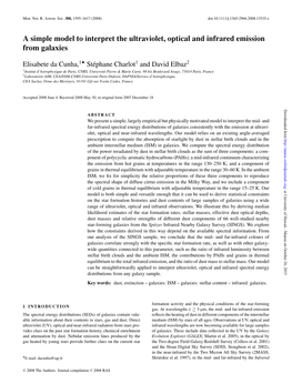 A Simple Model to Interpret the Ultraviolet, Optical and Infrared Emission from Galaxies