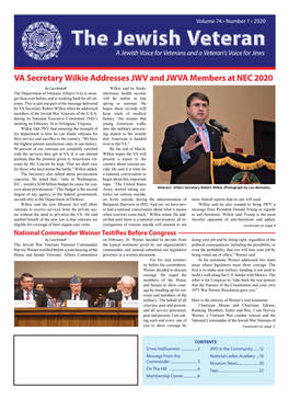 The Jewish Veteran Issue 1 2020