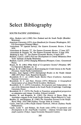 Select Bibliography