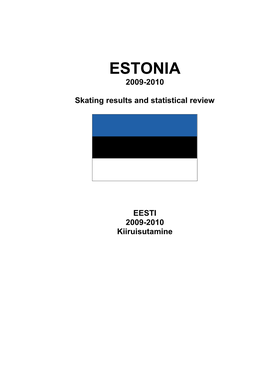 Estonian Speed Skating Calendar 2008-2009
