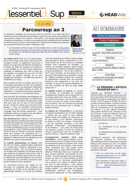 Parcoursup an 3 AU SOMMAIRE