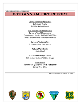 2013 Annual Fire Report Annual Fire