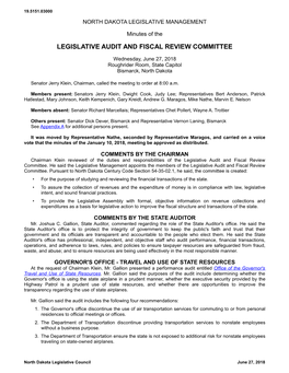 Legislative Audit and Fiscal Review Committee