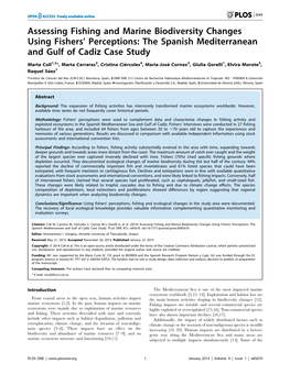 The Spanish Mediterranean and Gulf of Cadiz Case Study