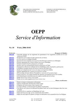 OEPP Service D'information