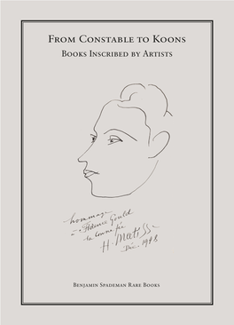 From Constable to Koons Books Inscribed by Artists