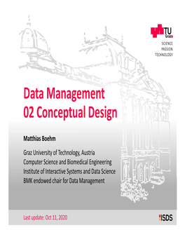 Data Management 02 Conceptual Design